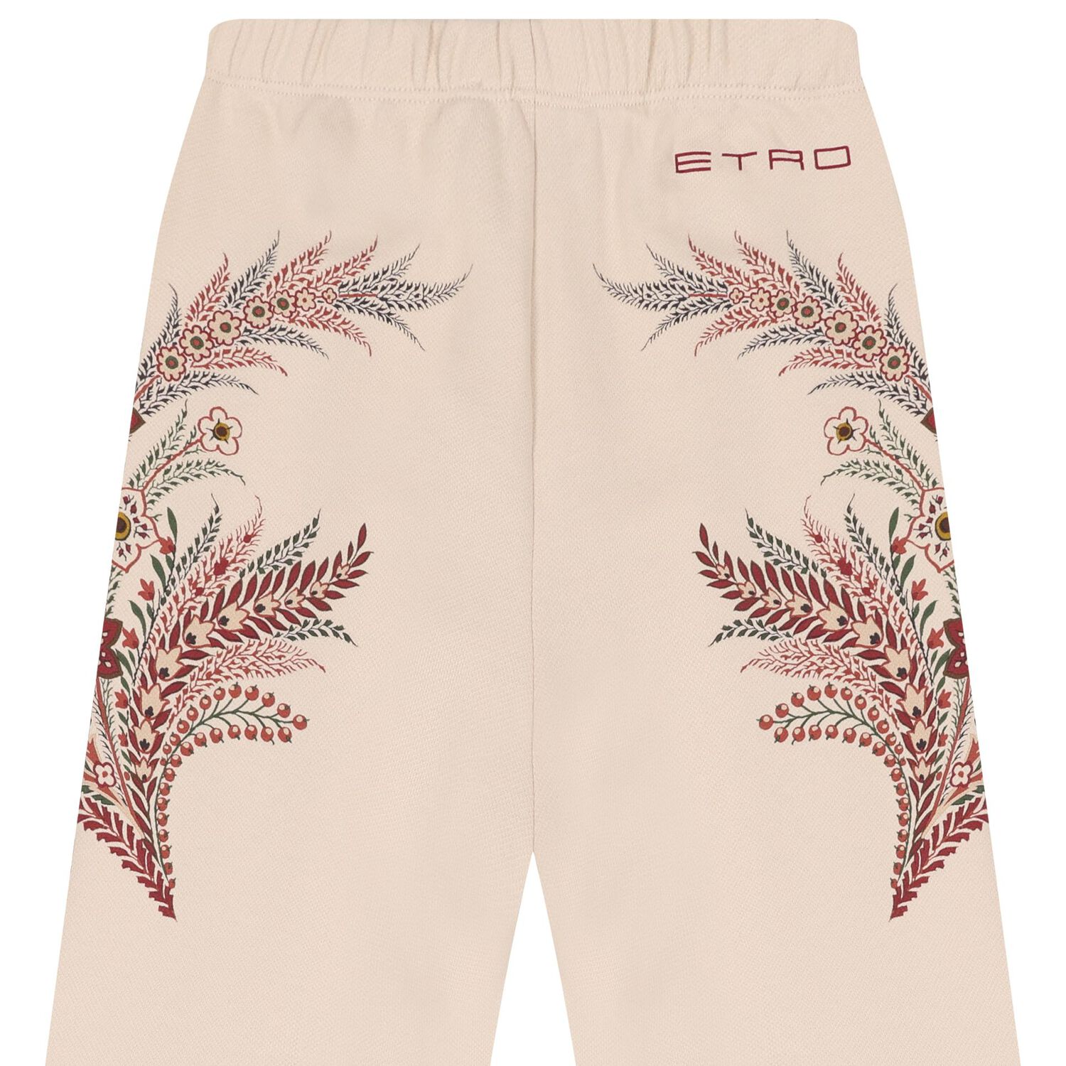 Girls Beige Floral Trousers, 1, hi-res