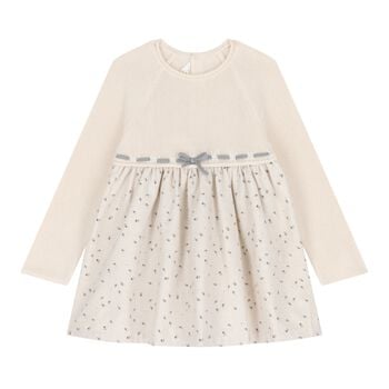 Baby Girls Ivory Knitted Dress