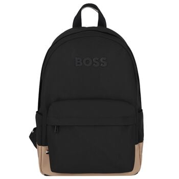 Younger Boys Black & Beige Logo Backpack ( 42cm ) 