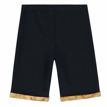 Boys Navy Blue Logo Shorts
