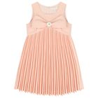 Girls Pink Bow Dress, 2, hi-res