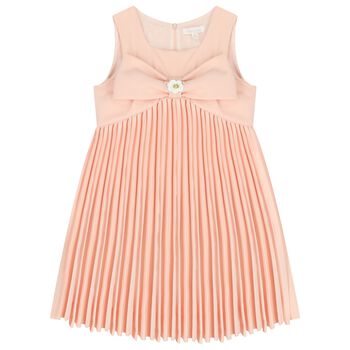Girls Pink Bow Dress