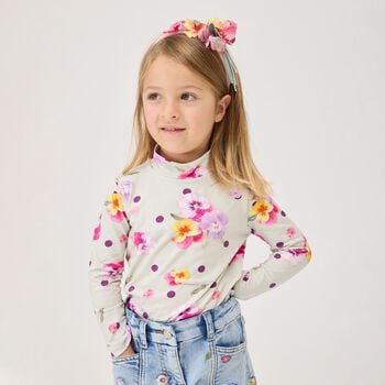 Girls Pink Floral Headband