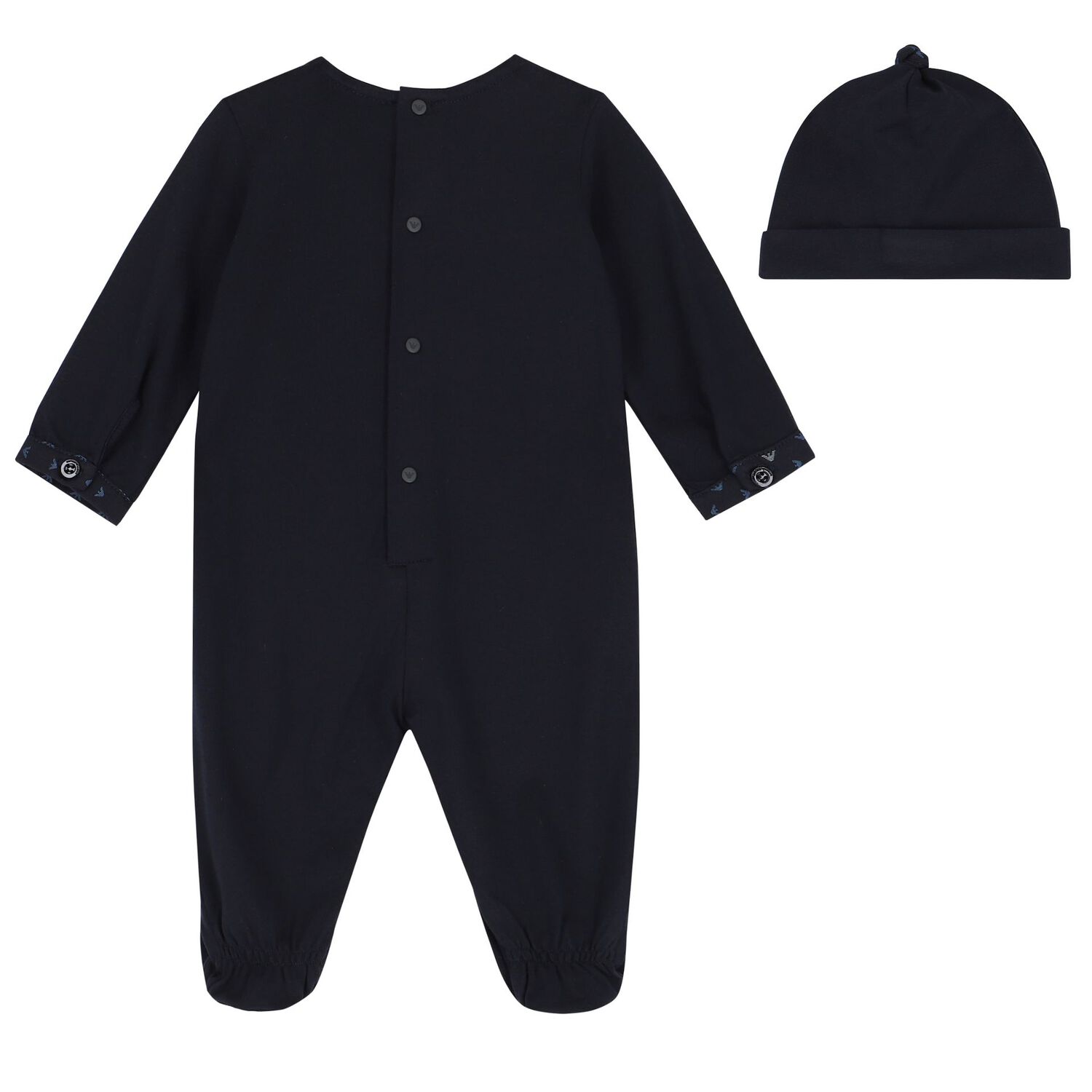 Baby Boys Navy Blue Logo Babygrow Gift Set, 4, hi-res image number null