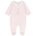 Baby Girls Pink Bunny Babygrow, 2, hi-res