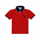 Boys Red Cotton Polo Shirt, 1, hi-res