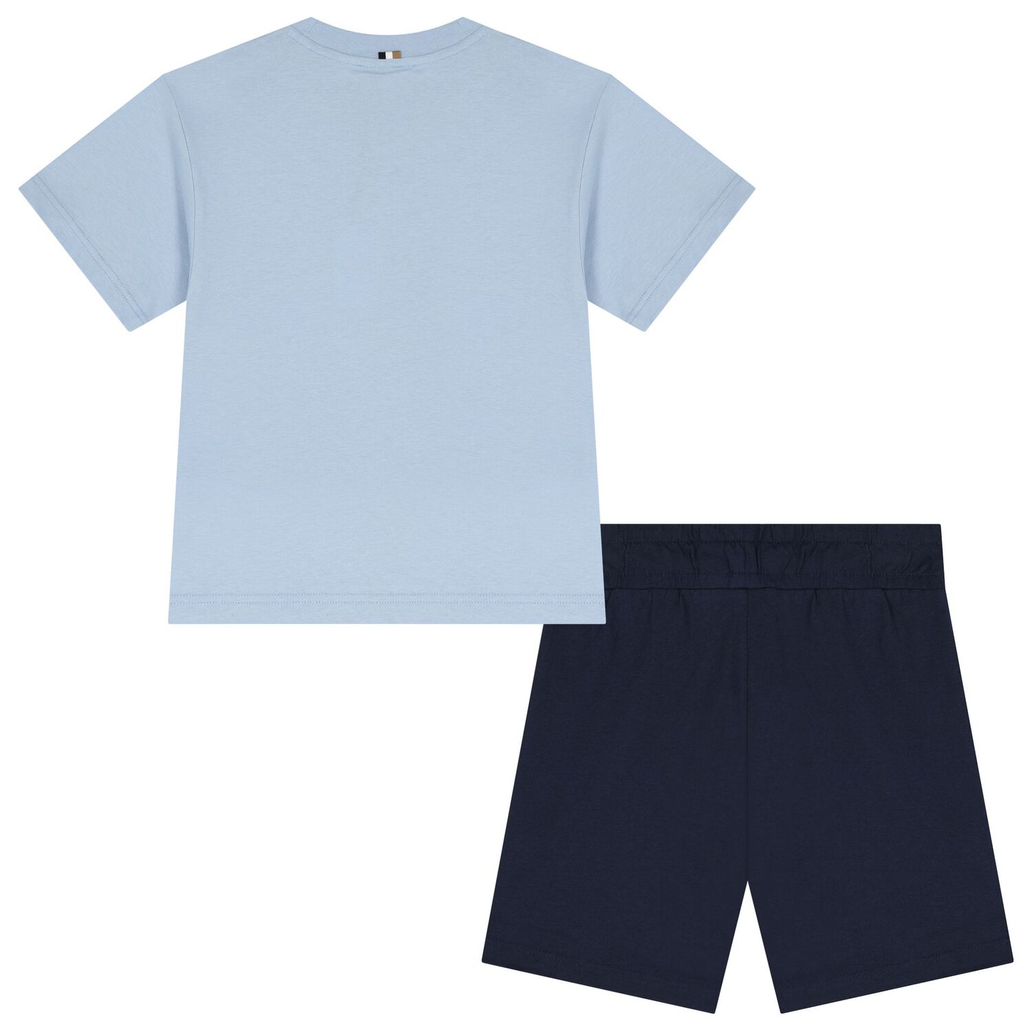 Boys Blue & Navy Blue Logo Shorts Set, 1, hi-res image number null