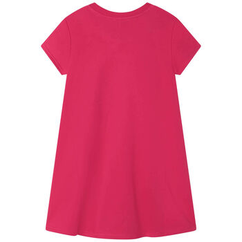 Girls Pink Tiger Logo Dress