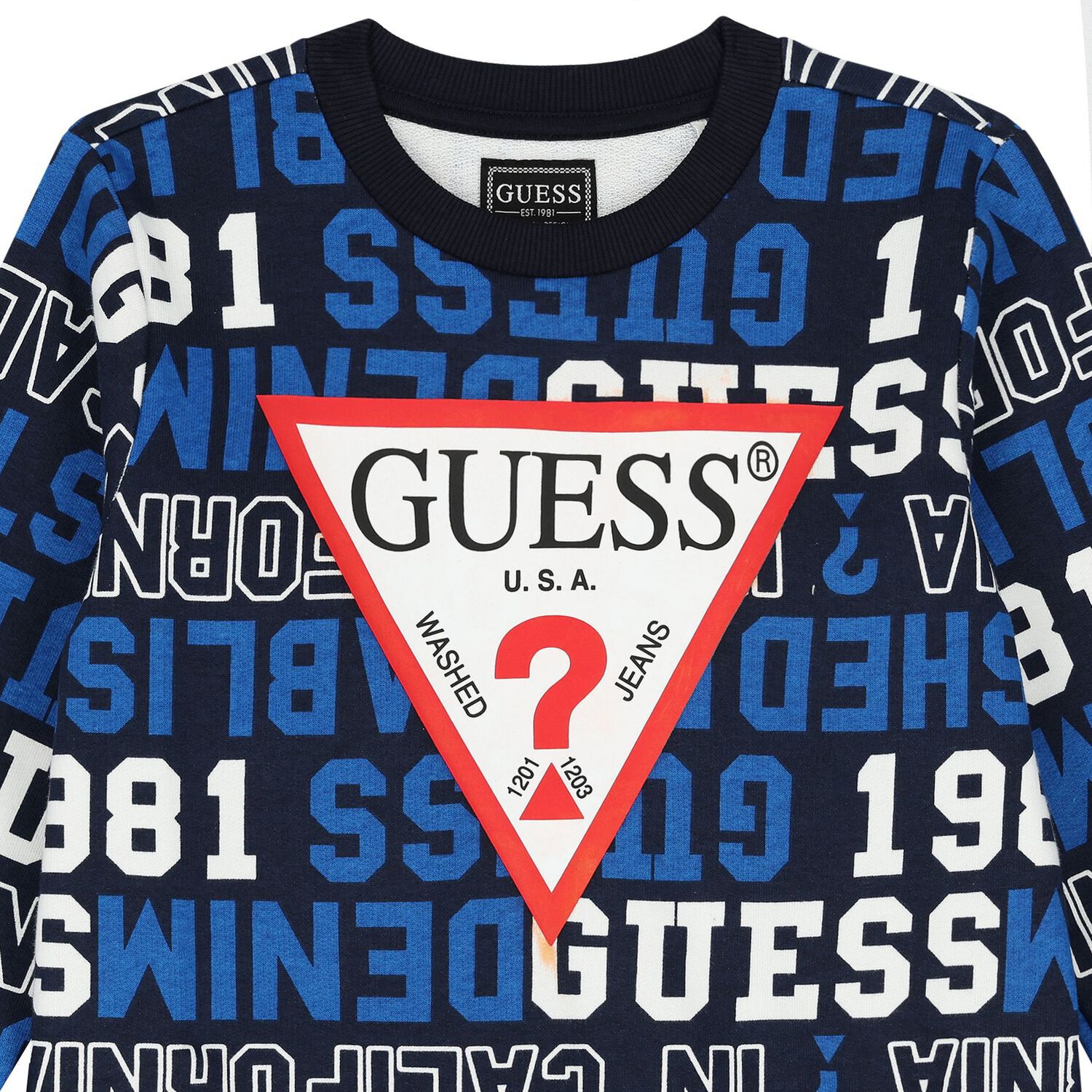 Boys Navy Blue Logo Sweatshirt, 3, hi-res image number null