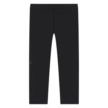 Baby Girls Black Logo Leggings