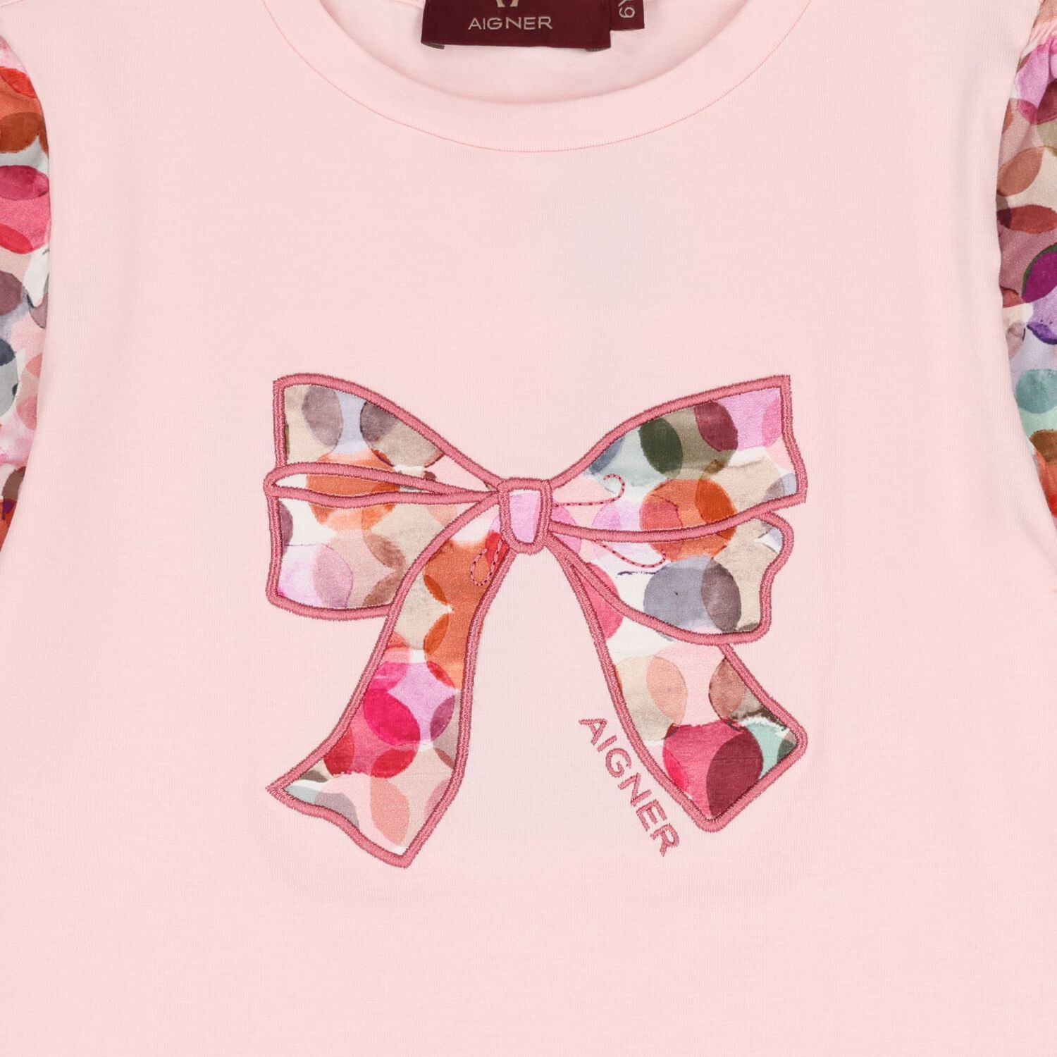 Girls Pink Ribbon Top, 1, hi-res