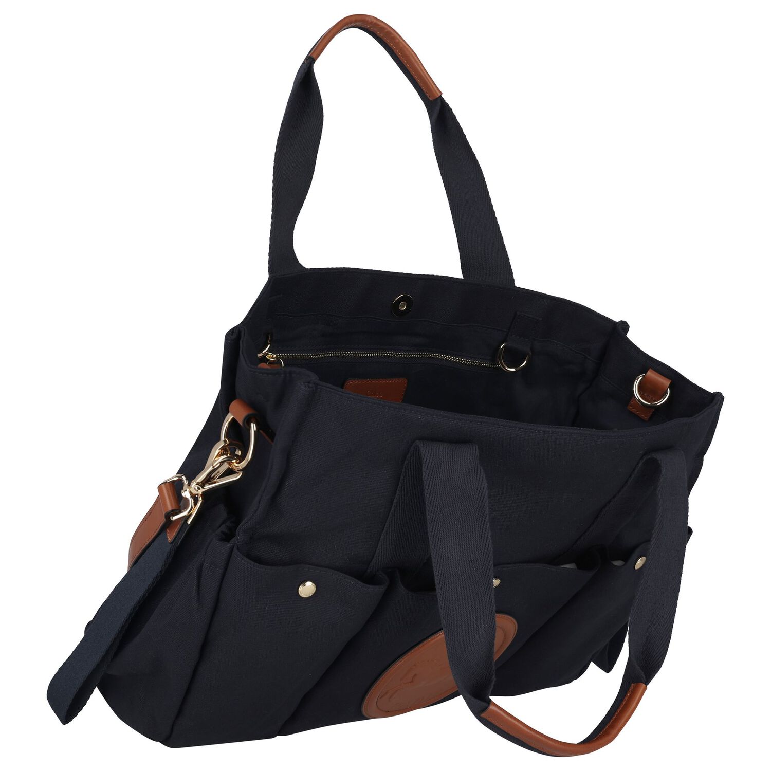 Navy Blue Horse Medal Baby Changing Bag ( 41cm ), 1, hi-res