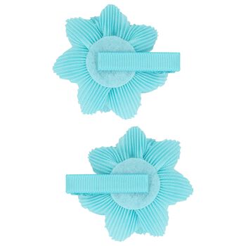 Girls Blue Flower Hairclips ( 2-Pack )