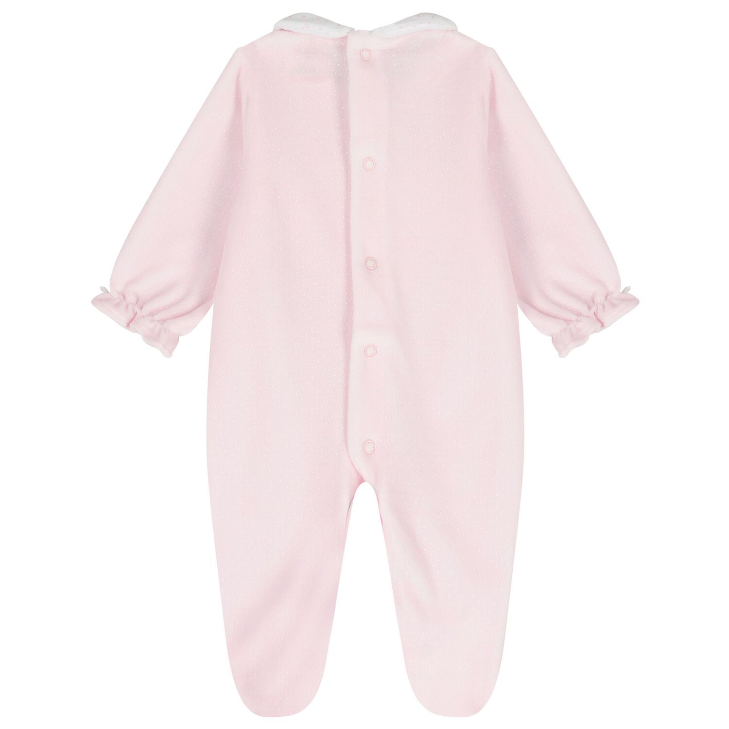 Baby Girls Pink Heart Babygrow, 1, hi-res