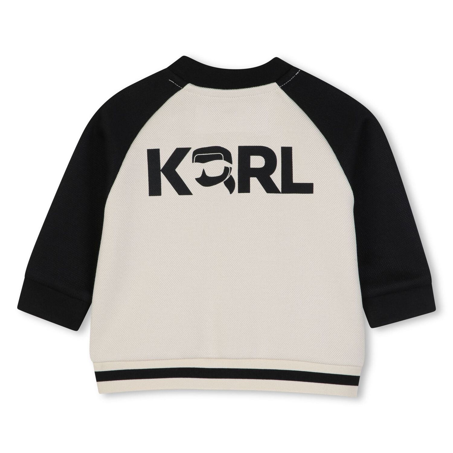 Younger Boys Black, Beige & White Logo Tracksuit Set, 1, hi-res