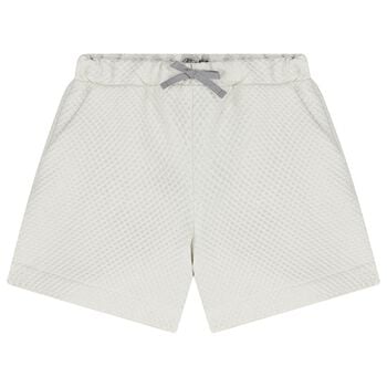 Girls Ivory & Silver Shorts