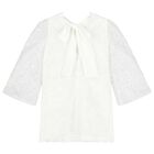 فستان تول باللون أبيض مزخرف للبنات, 1, hi-res