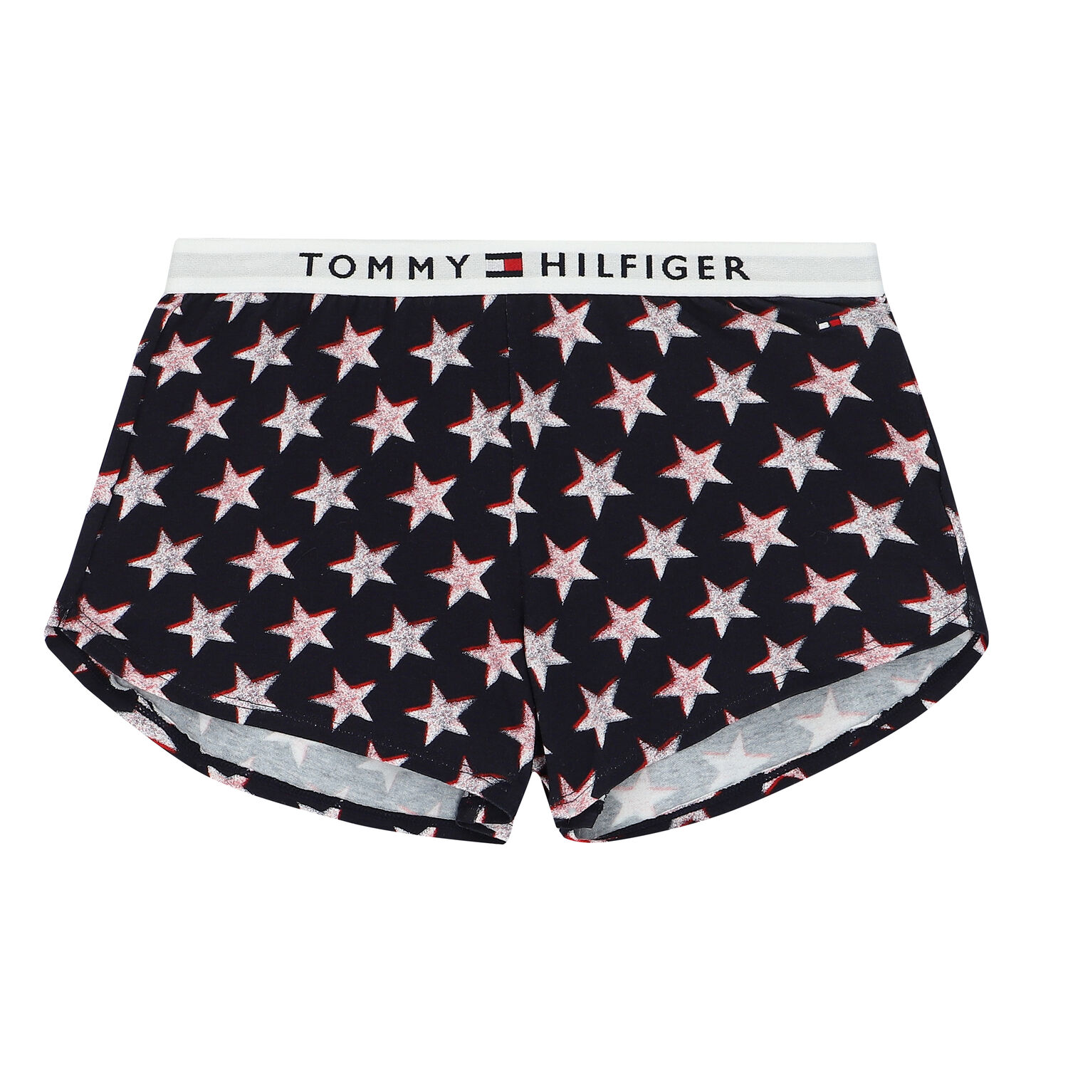 بيجاما بالشعار باللون الأبيض والكحلي للبنات, 1, hi-res