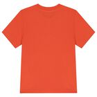 Boys Navy Blue, Ivory & Orange T-Shirts (3 Pack), 1, hi-res