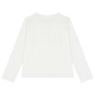 Girls White Embellished Long Sleeve Top, 1, hi-res