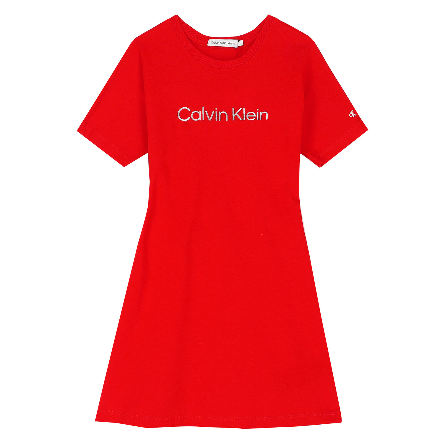 calvin klein shirt dress red Calvin Klein Girls Red Logo Dress