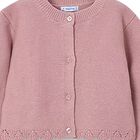 Girls Pink Knitted Cardigan, 2, hi-res