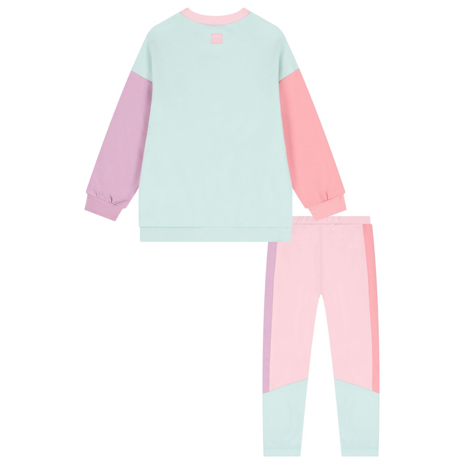 Girls Pink & Green Flower Leggings Set, 1, hi-res image number null