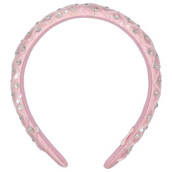 Girls Pink Embellished Headband