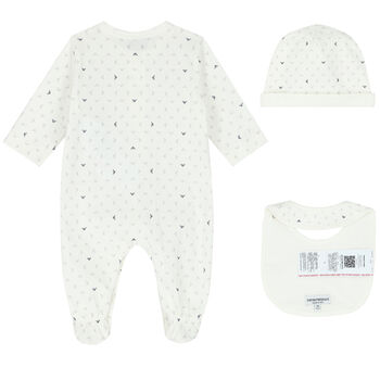 Ivory Logo Babygrow Gift Set