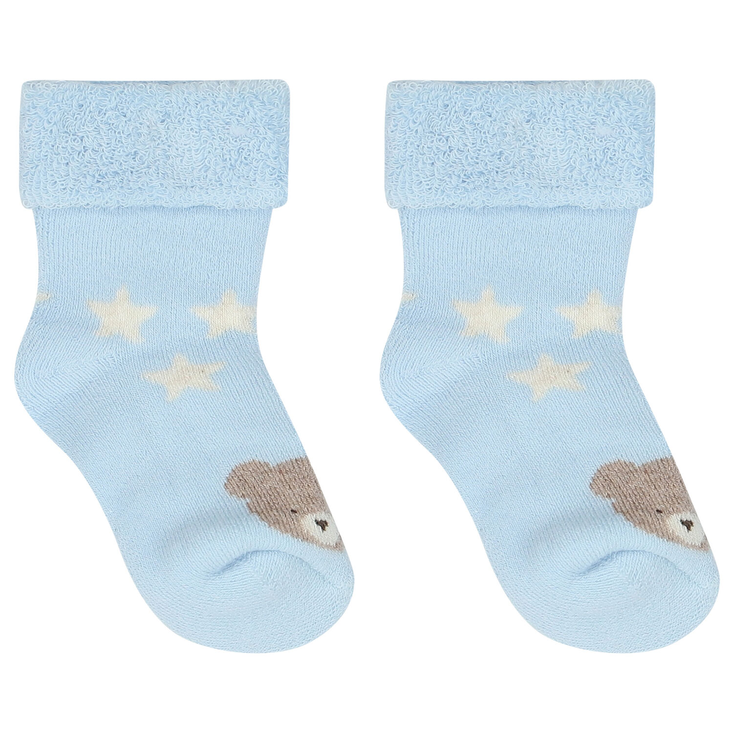 Baby Boys Blue & Ivory Socks ( 4-Pack ), 1, hi-res image number null