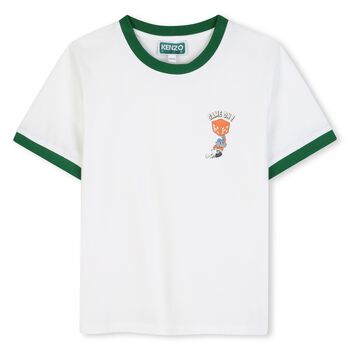 Boys Ivory Elephant Logo T-Shirt