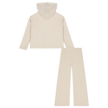 Girls Beige Trousers Set