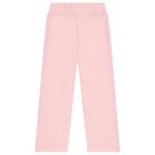 Girls Pink Bokeh Flower Logo Trousers, 1, hi-res