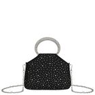 Girls Black Rhinestone Embellished Handbag ( 23cm ), 2, hi-res
