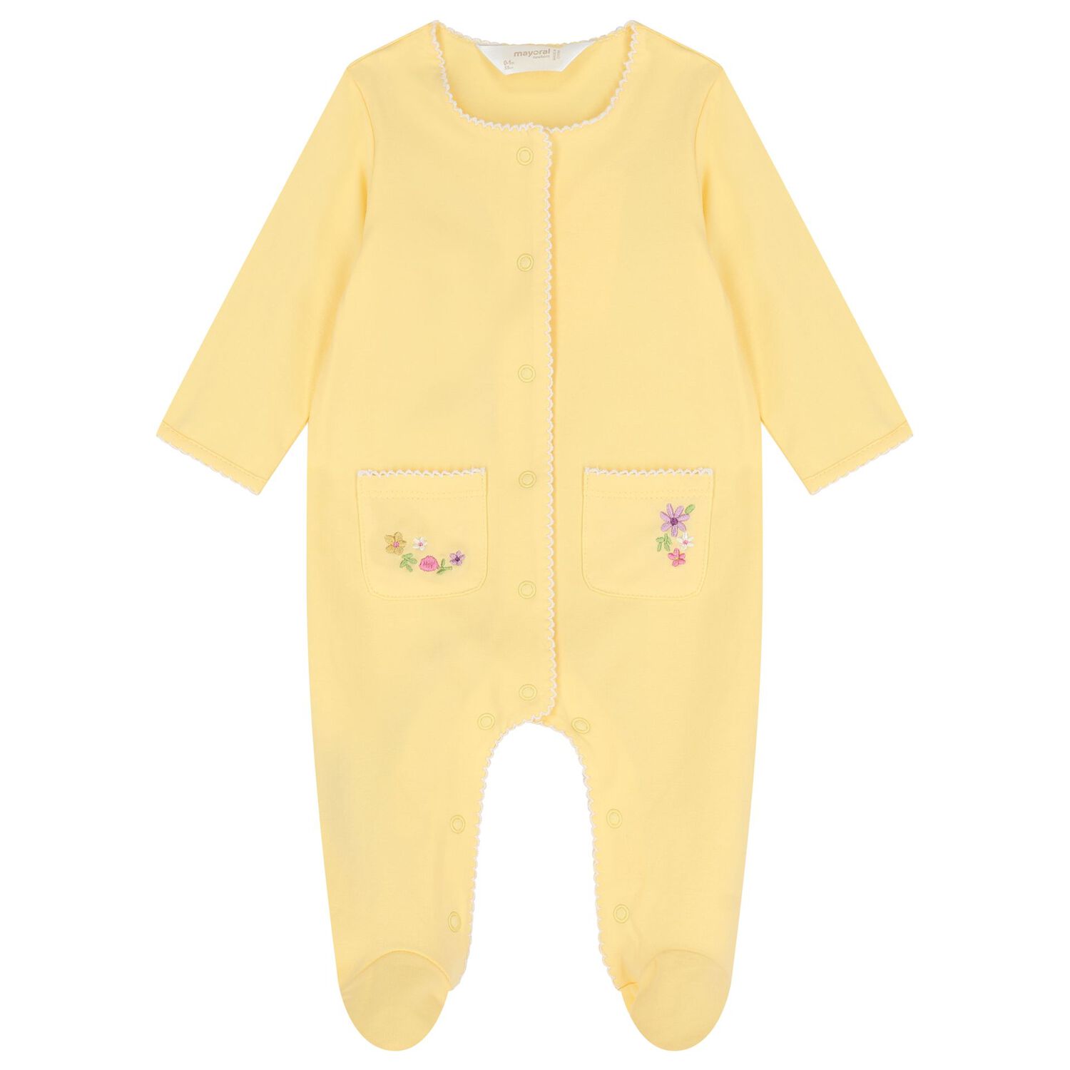 طقم ملابس أطفال بناتي أبيض وأصفر على شكل منطاد هواء ساخن (عبوة من قطعتين), 1, hi-res