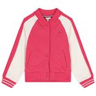 Girls Pink & Ivory Logo Jacket, 1, hi-res