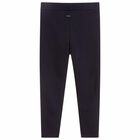Girls Navy Leggings, 1, hi-res