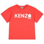 Girls Red Logo T-Shirt, 1, hi-res