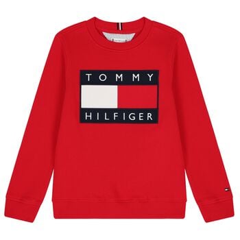 Boys Red Logo Sweatshirt