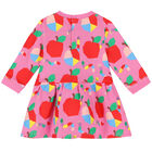 Younger Girls Pink Apple Dress, 1, hi-res