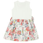 Girls Ivory Floral Dress, 2, hi-res