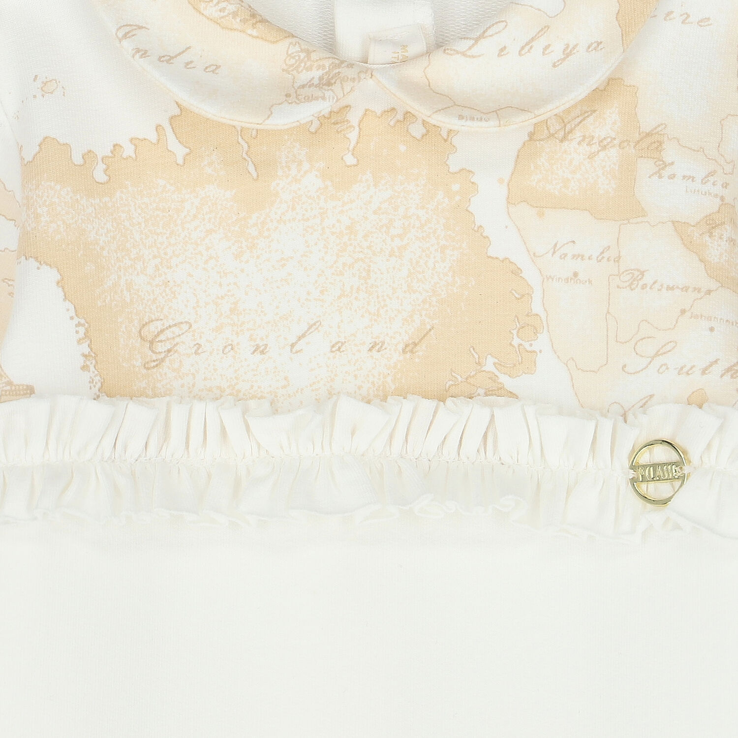 أفرول بنات بطبعة خريطة باللون العاجي والبيج, 1, hi-res