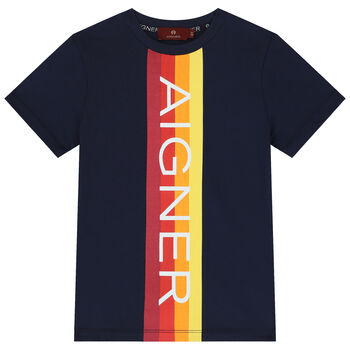 Boys Navy Logo T-Shirt