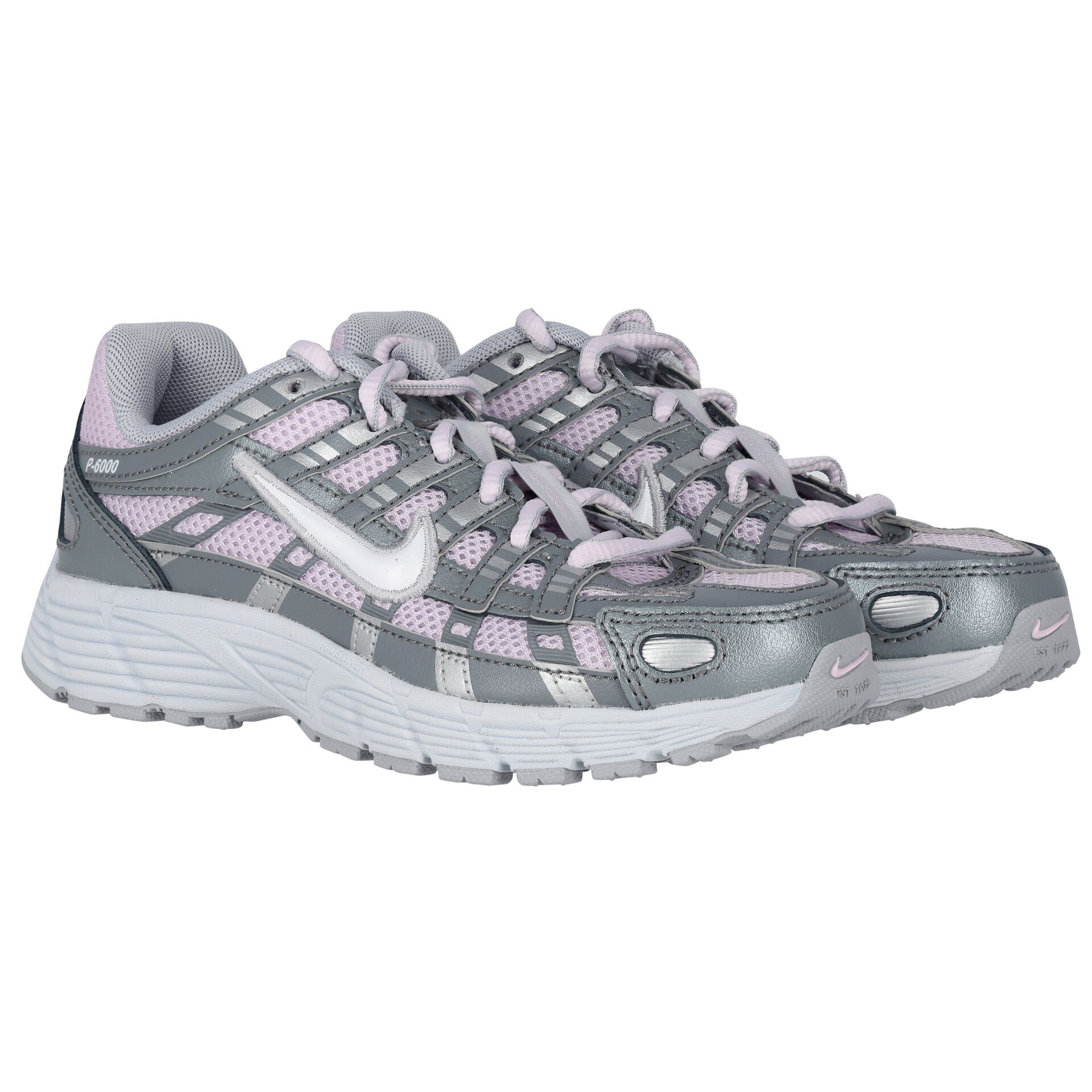 Nike Kids Girls Grey & Pink P-6000 Trainers | Junior Couture