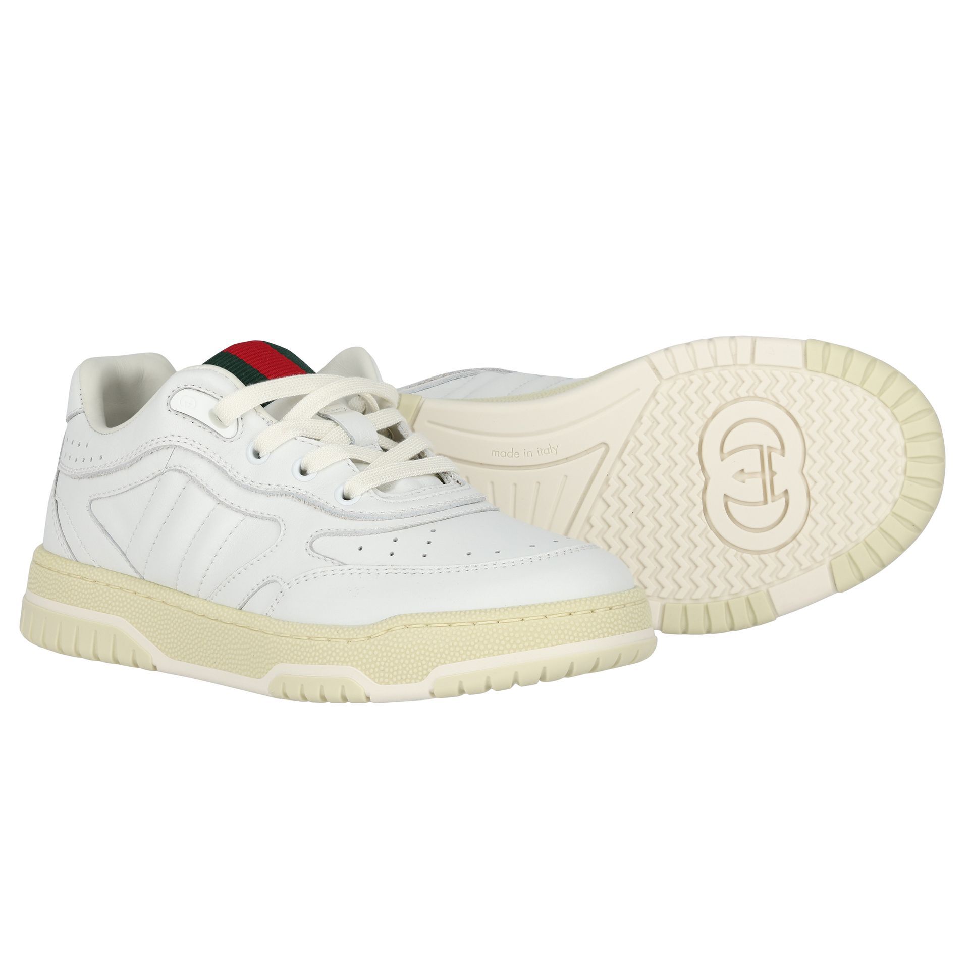 Gucci White Web Striped Trainers Junior Couture Australia