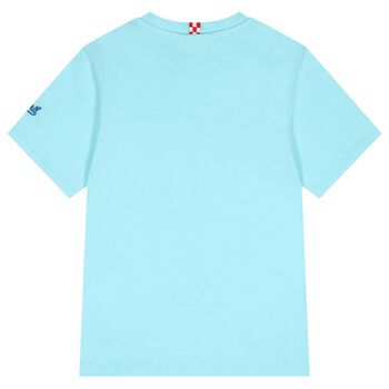 Boys Blue Crocodile Logo T-Shirt