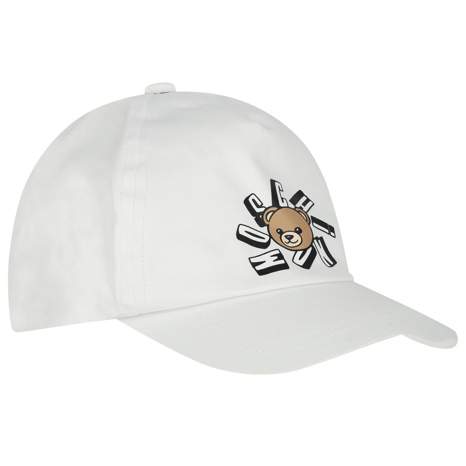 White Teddy Bear Logo Cap, 1, hi-res