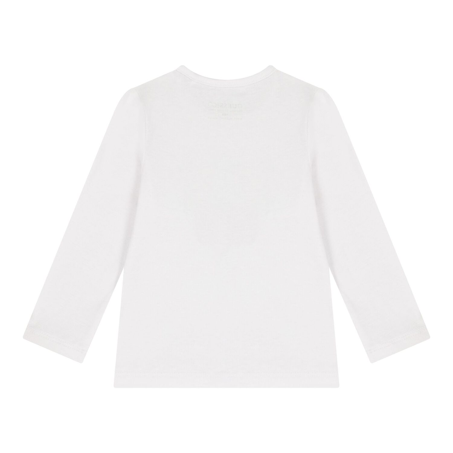 Baby Girls White Logo Long Sleeve Top, 1, hi-res image number null