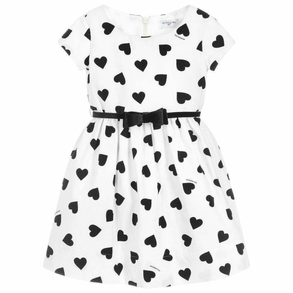 White dress black best sale hearts