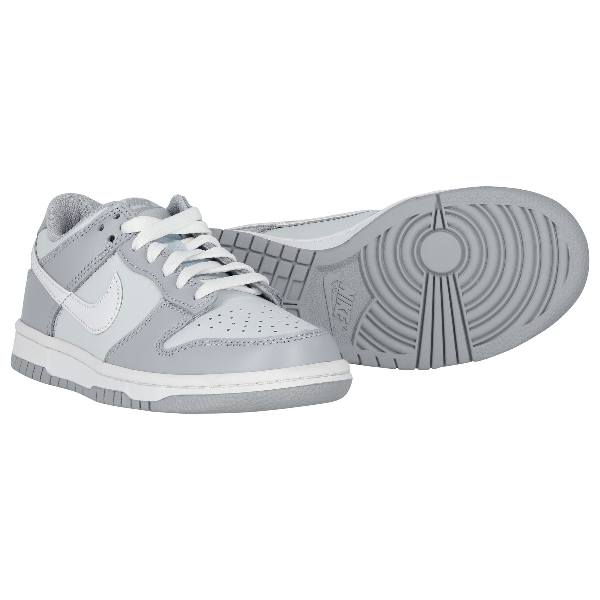 Nike Kids Grey & White Dunk Low Trainers | Junior Couture USA